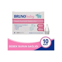 Bruno Baby Nazal Aspiratör Yedek Uçlar - Yumuşak, Bpa İçermeyen, 10 Adet, Manuel Ve Taşınabilir Kullanım İçin