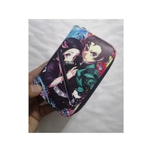 Owlbag Company Owl Bag Demon Slayer Nezuko And Tanjıro Desenli Tasarım Suni Deri Cüzdan Çok Renkli