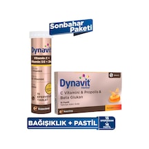 Dynavit Vitamin C Vitamin D3 Çinko 15 Efervesan & Beta Glukan 16 Pastil - Sonbahar Paketi