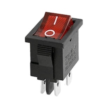 Kcd1 Kırmızı Işıklı On/Off Anahtar 4 Pin