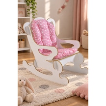 Sulorahome Yıldızlı Minderli Sallanan Çocuk Sandalyesi - Pembe Pembe - Beyaz