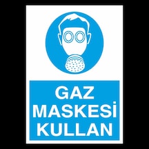 Gaz Maskesi Kullan Uyarı Levhası (547126054)