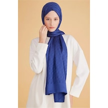 Belli Geometrik Desen Fresh Safir Şal 3 Lacivert