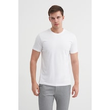 Cazador Basic Süprem Erkek T-shirt 46230 Beyaz