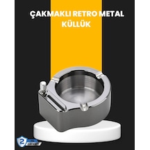 Yuvarlak Çakmaklı Küllük Dayanıklı Metal Yapı