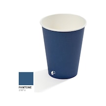 14 Oz Single Wall Baskılı Karton Bardak Lacivert 50 Adet 50