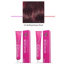 Hubrendy Tedarik 2 Li Set Premium 55.46 Büyüleyici Kızıl - Kalıcı Krem Saç Boyası 2 X 50 G Tüp