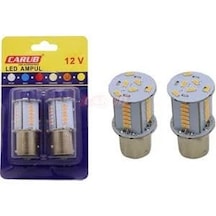 Fren Stop Ampülü Ledli Turuncu 12v Çift Duy Şaşı Tırnaklı 2 Li