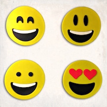 Emoji Set 2 Detay Kurabiye Kalıp Seti 7 Li KIrmızı