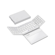 Geodmaer Büyük Touchpad Katlanabilir Bluetooth Klavye White