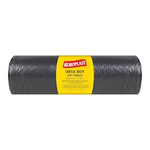 Koroplast Orta Boy Çöp Torbası 20 Adet 55x60 Cm, Sızdırmaz & Yırtılmaz, Çift Katlı, Geri Dönüştürülebilir Çöp Poşeti, Fabrika, Market, Restoran, Bahçe, Otel, Ofis