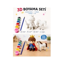 3d Prens Ve At Boyama Seti Kendin Boya Aktivite Seti