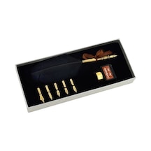 Steel Pen Kuş Tüyü Divit Kalemi Seti Siyah N11.8