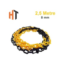 Plastik Zincir Sarı-siyah Kalın 8mm 2,5 Metre