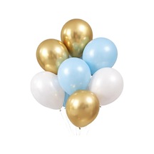 Kedi Temalı Konsepti 10 'lu Balon Seti Mavi Gold Konsept