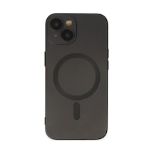 Apple  Uyumlu   iPhone 14 Plus Kılıf Moshi Lens Magneticsafe Silikon - Siyah