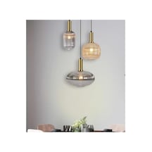 Modern Sarkıt Avize Bal Ve Füme Calı Rustik Vintage Salon Avize Siyah
