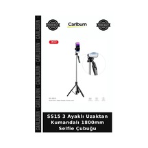 Ss15 3 Ayaklı Uzaktan Kumandalı 1800mm Selfie Çubuğu Telefon Aparatı Mobil Aparat Çekim Malzemesi