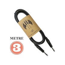 Gitar Jack Kablosu 3m - Elektro Akustik Bas Bağlama Keman Kemençe