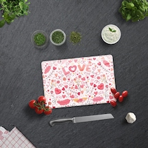 Decorita Cam Kesme Tahtası|Love - Renkli|20cm x 30cm