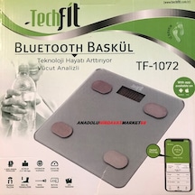 Techfit Dijital Baskül Tartı Banyo Baskülü Lcd Analizli 180 KG