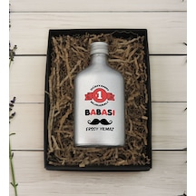 Bk Gift Kişiye Özel İsimli Baba Temalı Gümüş Tasarım Cam Şişe Kolonya 200 ML 6