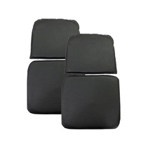 Knsz minder seti 2 li zng&mğr&uslu syh suni deri tel bar sandalyesi oturma ve sırt minderi set