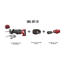Skil Set-31 Skıl XP 3480FA Akülü Kılıç Testere Çantalı + 4AH Li Batarya + 2.5AH Batarya + 2.4A Şarj Cihazı