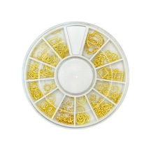 Misyul Tırnak Süsleme Taşı 12 Gözlü Mix Paket Gold Geometrik Mıs-2084