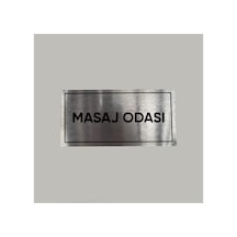 Aluminyum Kapı İsimliği Masaj Odası Yazılı Arkası Yapışkanlı 10x20 Cm