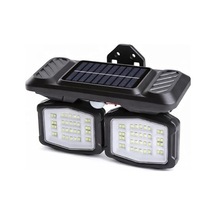 Panter Solar Hareket Sensörlü 72 Smd Beyaz Led Duvar Lambası 800 Lümen, 5w, Çift Başlıklı 120 Ayarlı, Type-c + Güneş Enerjili, 3 Modlu, Ip65 Su Geçirmez Bahçe Balkon Dış Mekan Aydınlatma Enerji Sınıfı A 10 Parça Siyah