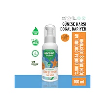 Siveno %100 Doğal Çocuk Güneş Losyonu Leke Karşıtı Nemlendirici Bitkisel Vegan UVA UVB SPF 50+ 100 ml