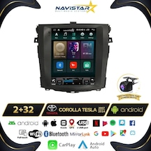 Toyota Corolla 2007-2014 Tesla Model 2gb + 32gb Kablosuz Carplay