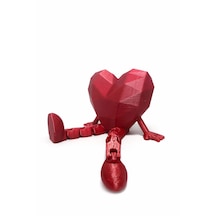 3d Baskı Sallanan Bacaklı Kalp Biblo Sevimli Masa Kenarı Dekoru Hediyelik Romantik Kalp 01