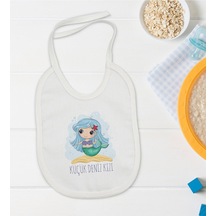 BK Kids Küçük Deniz Kızı Tasarımlı Bebek Mama Önlüğü - Model 1