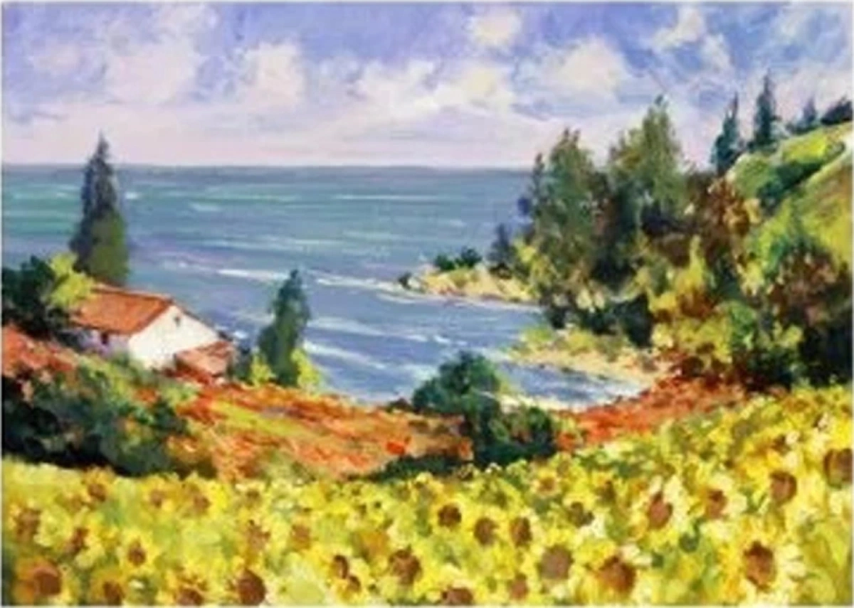 Keskin 34x49 500 Parça Puzzle/yapboz Ayçiçek Tarlası
