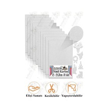 Gümüş Gri Simli Karton A5 15x20 Cm 10 Lu 1 Paket Simli Fon Kartonu Parıltılı Kağıt Anasınıfı Kreş Etkinlik Proje Diğer