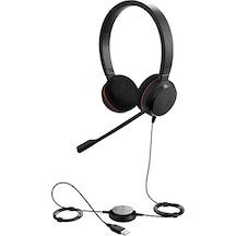 Jabra Evolve 20 Duo USB NC MS Kablolu Kulak Üstü Kulaklık Siyah