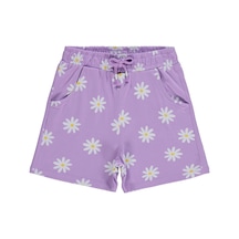 Civil Girls Papatya Desenli 6-9 Yaş Şort - Lila