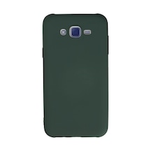 Galaxy J7 Kılıf Nano İçi Kadife Silikon - Koyu Yeşil