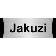 Jakuzi 7x20cm Gümüş Renk Metal Yönlendirme Levhası
