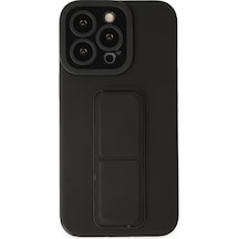 Newface Apple İphone 14 Pro Kılıf Mega Standlı Silikon - Siyah