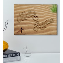 Bk Gift Kişiye Özel Aşkını Kumsala Yazdım Kanvas Tablo-1 20x30 , Sevgiliye Hediye, Doğum Günü Hediyesi Kobitmeyencom32706 Bk Gift