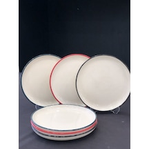 Megg Line 21 Cm 6'lı Pasta Tabağı Meggdecor Megg Line 21 Cm 6'lı Pasta Tabağı Meggdecor