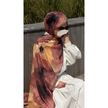 Qalortex Scarf Pamuklu Rosaly Desen Şal-gül Kurusu