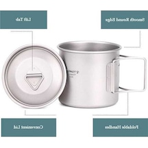 Pazly Titanyum Kamp Bardağı Seti 2 Adet - 350ml Ve 750ml - Hafif Ve Dayanıklı - Su Kupası - Katlanabilir Saplı Çok Renkli