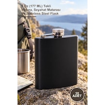 10 Adet Paslanmaz Çelik Matara 6 Oz 177 Ml Tekli Matara, Seyahat Matarası Ve Stainless Steel Flask