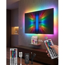 Mey İthalat Rgb Led Strip 5 Metre Kumandalı 5050 Şerit Led Dekorasyon Işığı