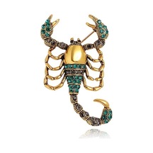 Novahub Altın Akrep Böcek Broş Emaye Pin Metal Pin Erkekler Takı Hediyeler Kadınlar İçin Broşlar Altın