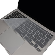Us İngilizce Klavye Koruyucu Macbook Air 13 A2179 A2337 M1 Uyumlu Us Ansı Amerikan Düz Enter Silikon Keyboard Cover Şeffaf
